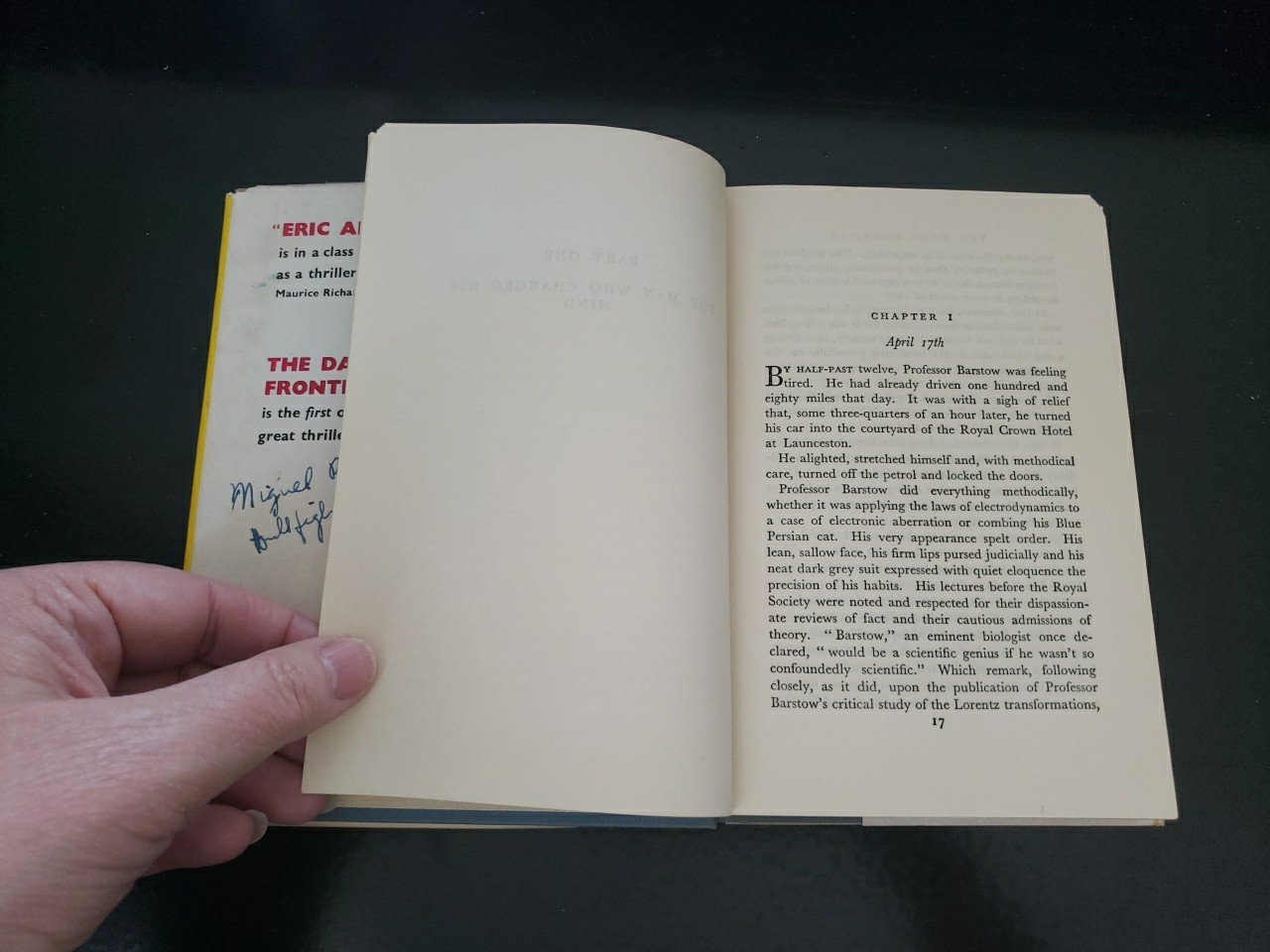 Eric Ambler The Dark Frontier 3rd Impression HC/DJ Sept 1950 RARE Spy Thriller