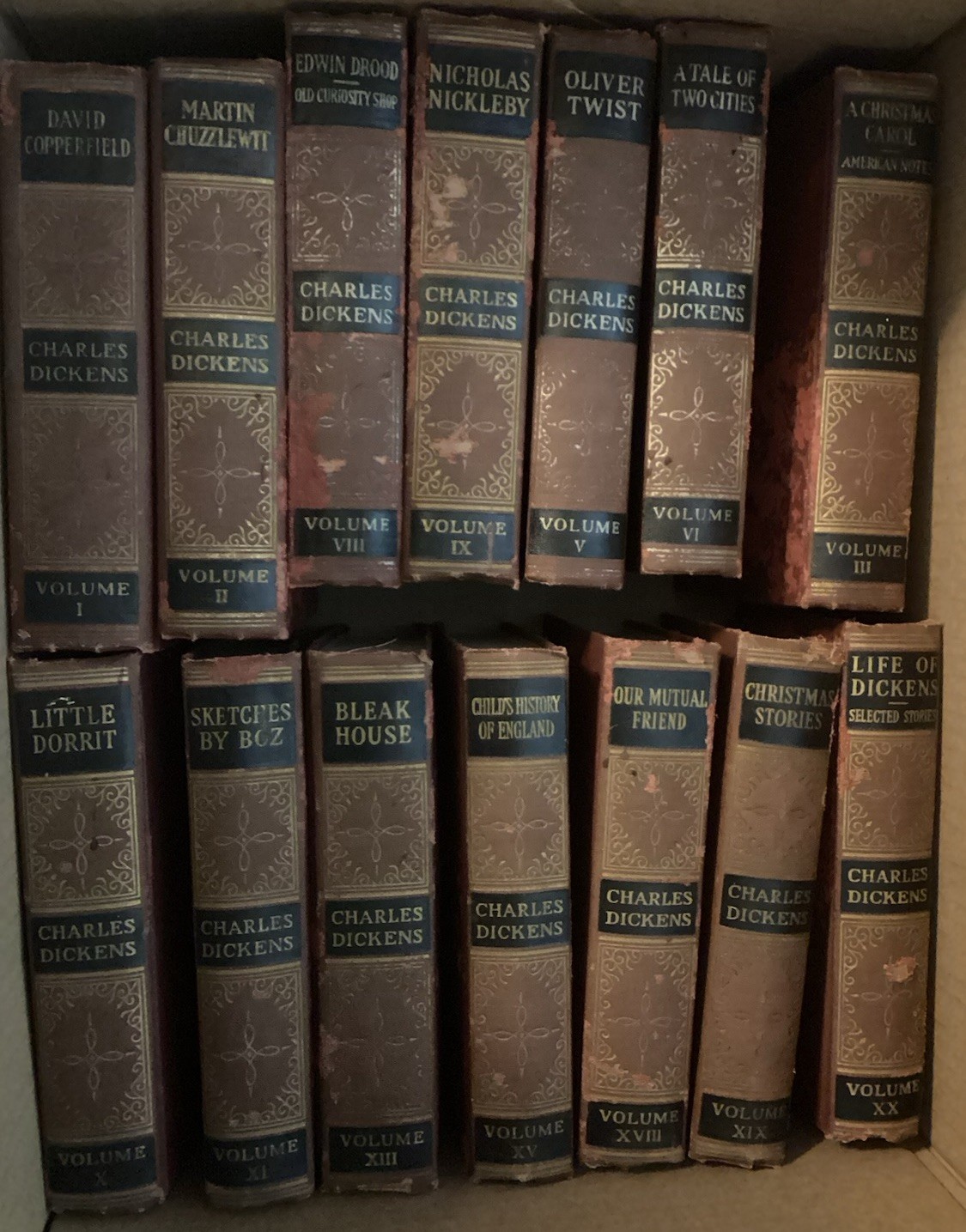 16 Volume Set – The Works Of Charles Dickens Cleartype Edition 1936 Books, Inc