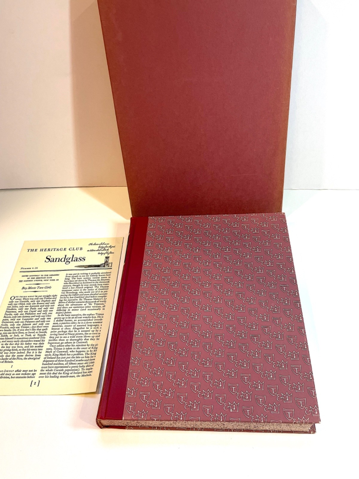 The Romance of Tristan & Iseult Heritage Press 1960 Bedier Illustrated, Slipcase
