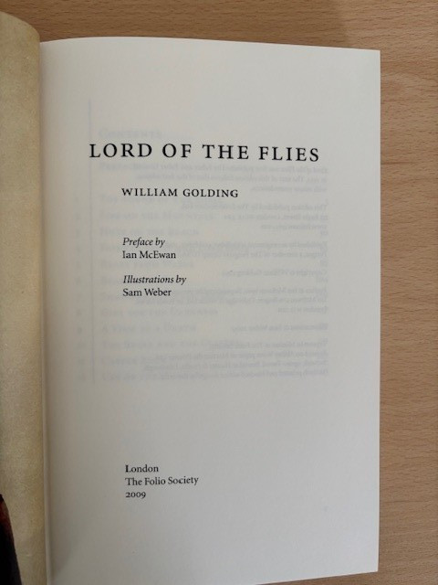 Lord of the Flies Hardback by William Golding Folio Society Edition