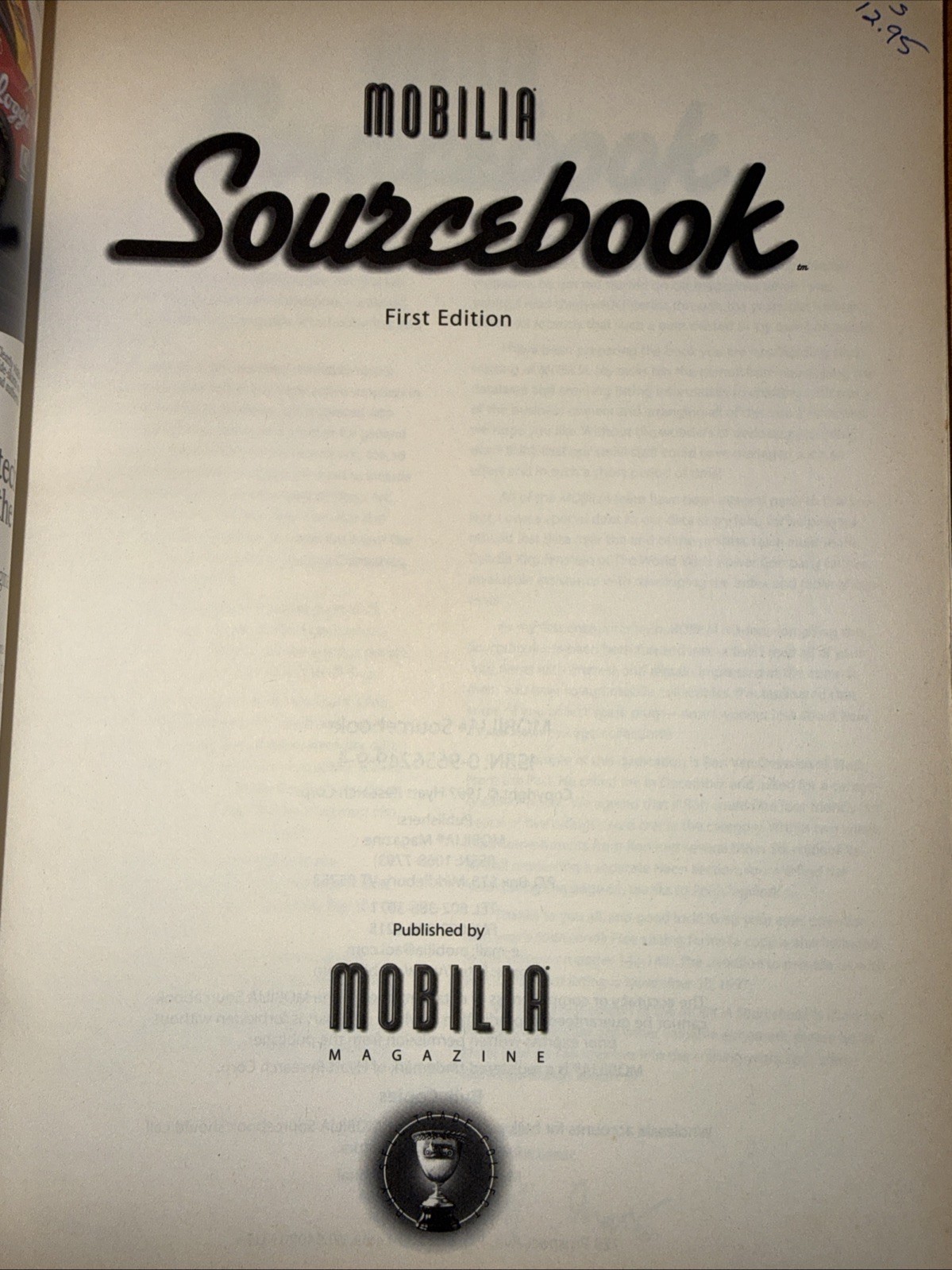Mobilia Sourcebook The Essential Auto Collectibles Directory Book