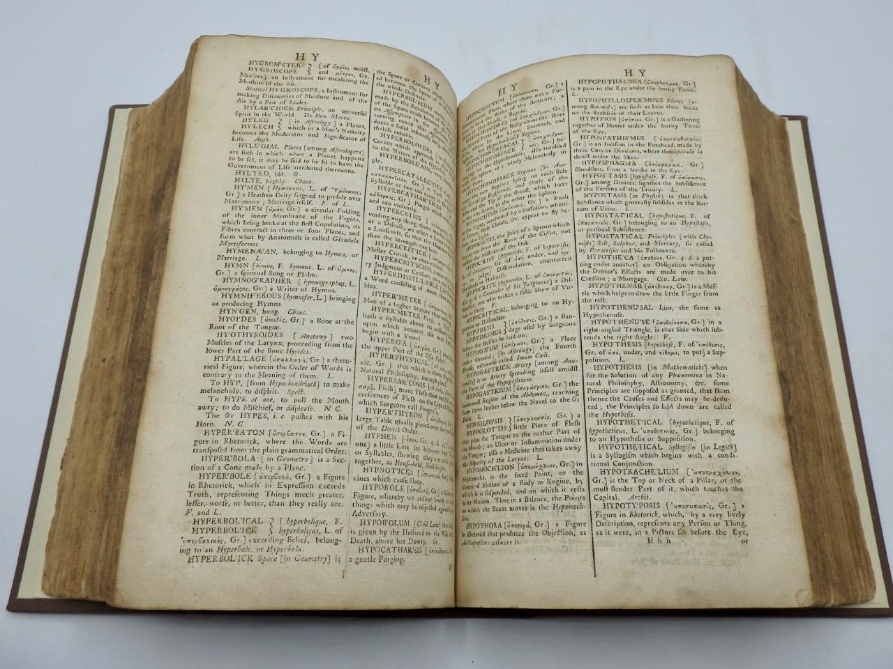 1764 Bailey UNIVERSAL ETYMOLOGICAL ENGLISH DICTIONARY