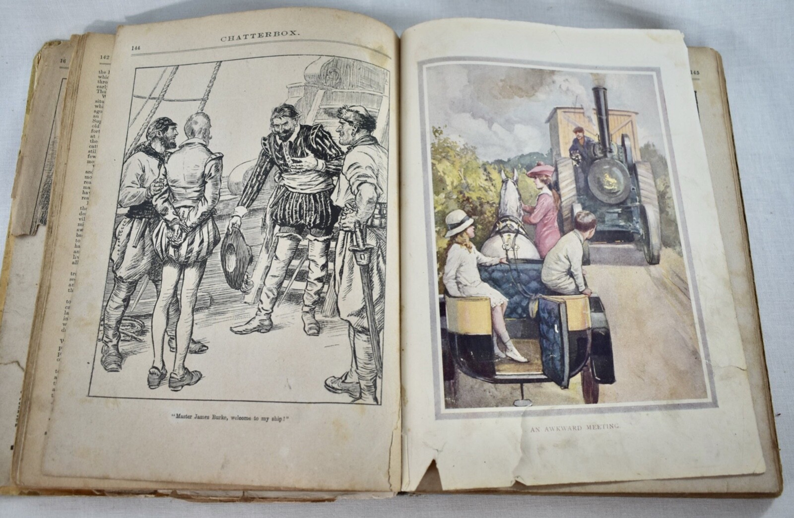 ANTIQUE CHATTERBOX HARDBACK CHILDRENS MAGAZINE BOOK c1920