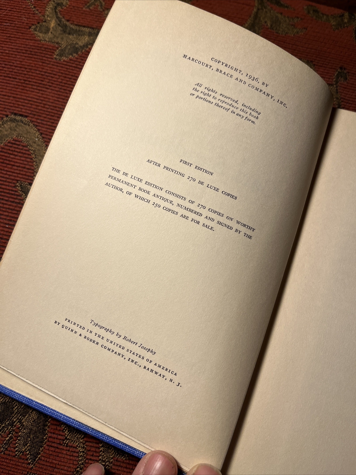 Carl Sandburg / THE PEOPLE YES 1st Edition 1936
