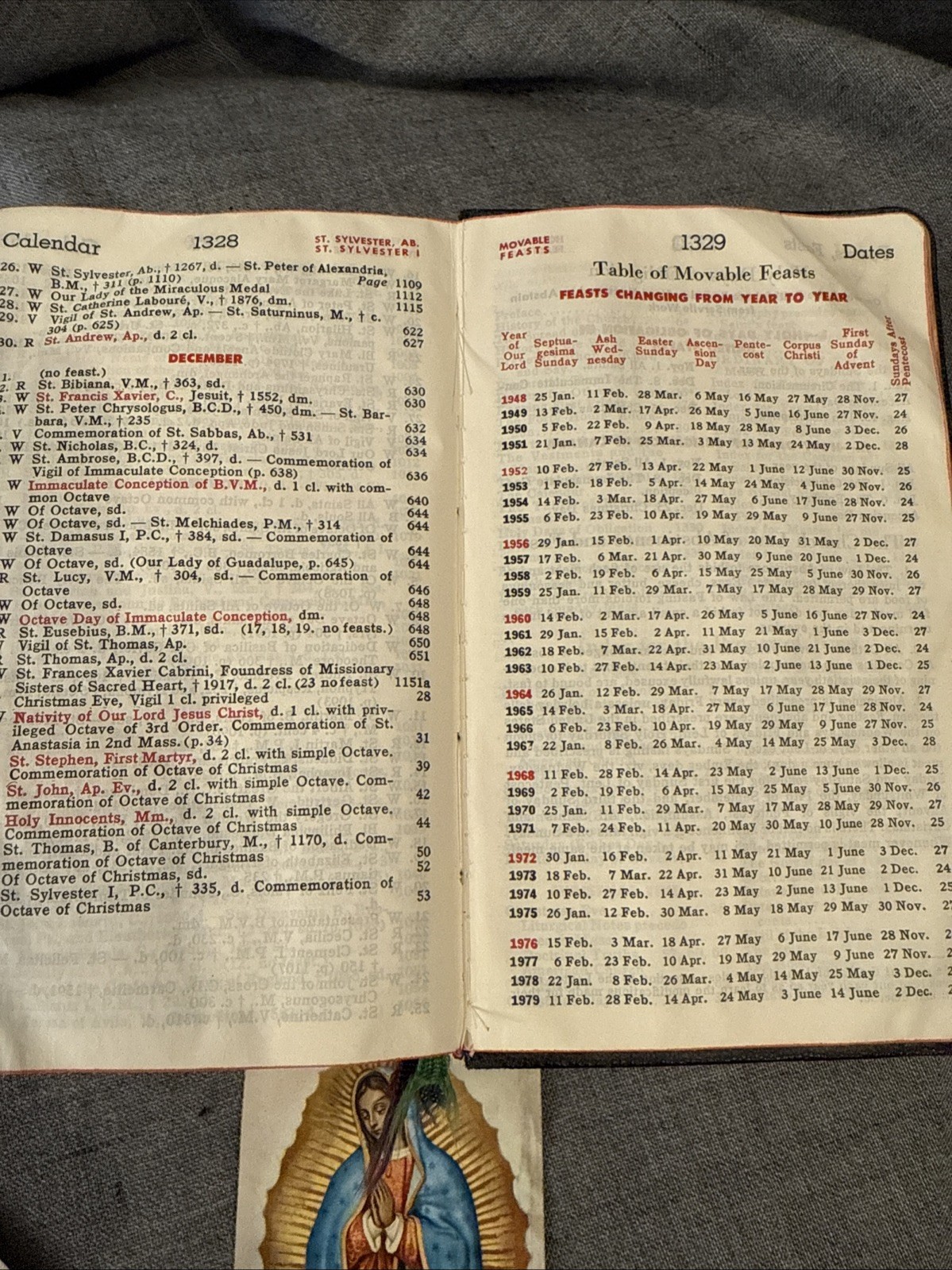 1948 Saint Mary My Everyday Missal & Heritage Benzinger Bros, Inc Plus Xtras