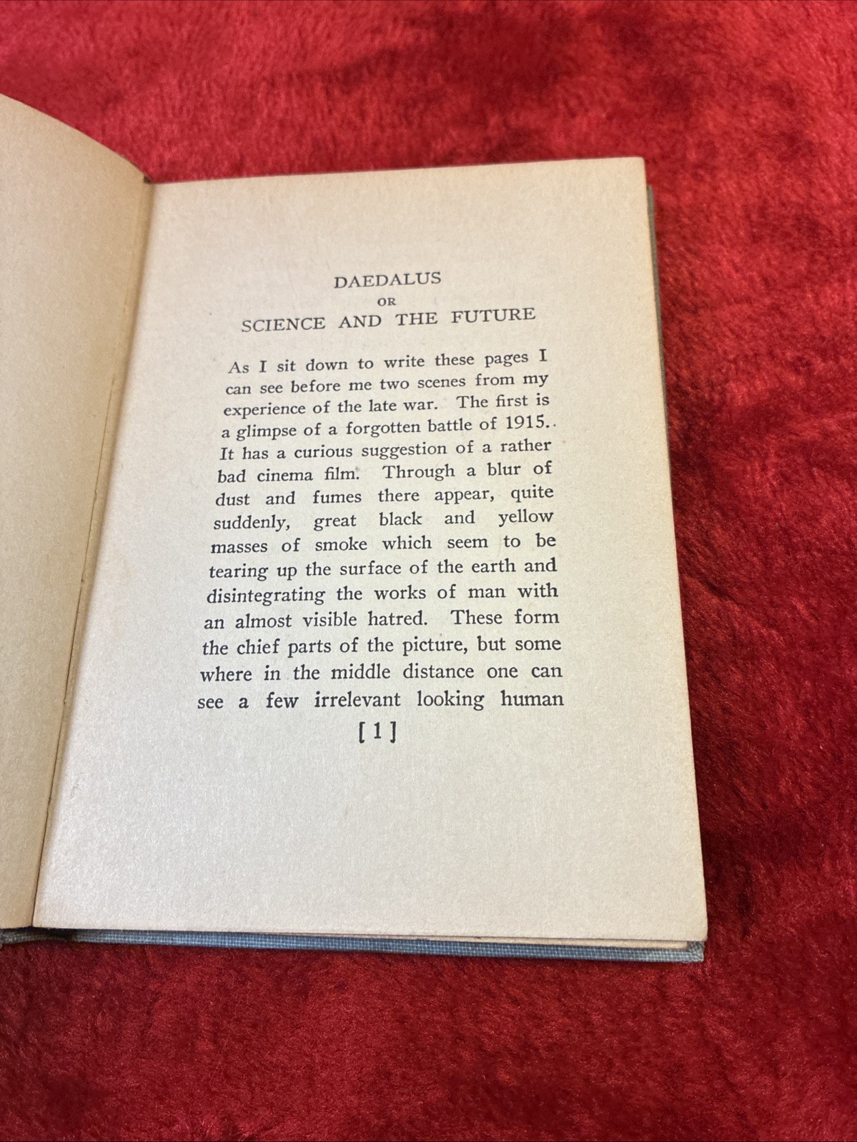 J B S HALDANE / Daedalus or Science & the Future 1st Edition 1924 5th