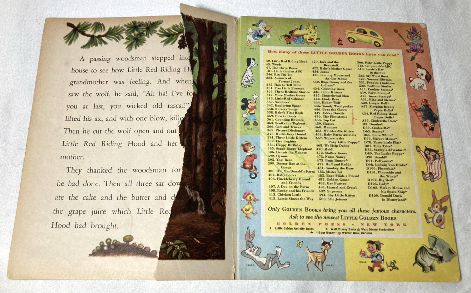 Lot of (4) Vintage Little Golden Books 1943-1953 Various Editions