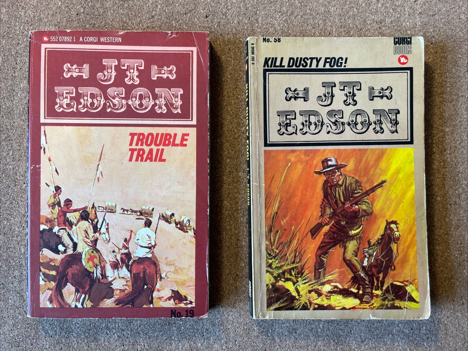 10X J D Edson UK Paperback Westerns 1969-82 Good to Very Good