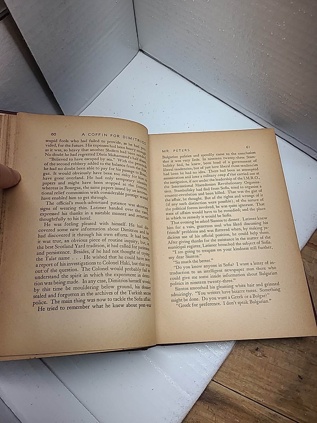 Eric Ambler: A Coffin for Dimitrios. Vintage. New York. Alfred A. Knopf.