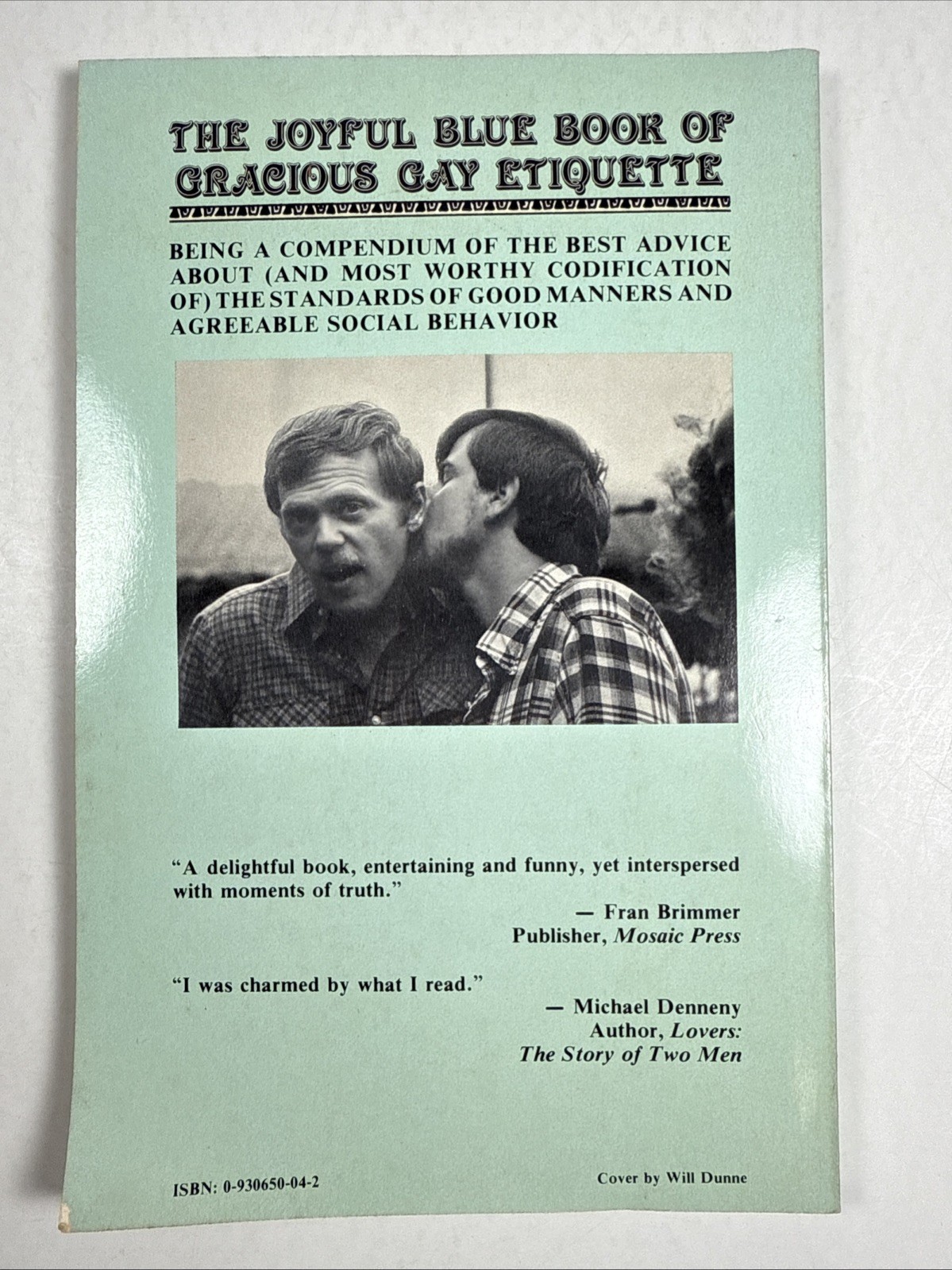 JOYFUL BLUE BOOK OF GRACIOUS GAY ETIQUETTE by Daniel Curzon paperback 1982