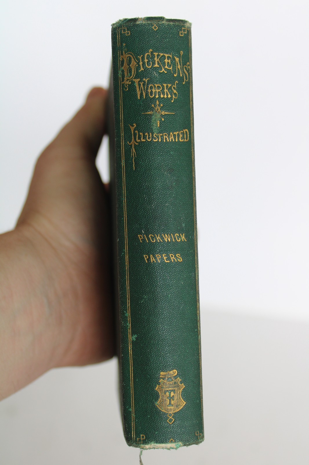 Antique (10) 1860’s Dickens Works Charles Dickens Small Illustrated Book Set