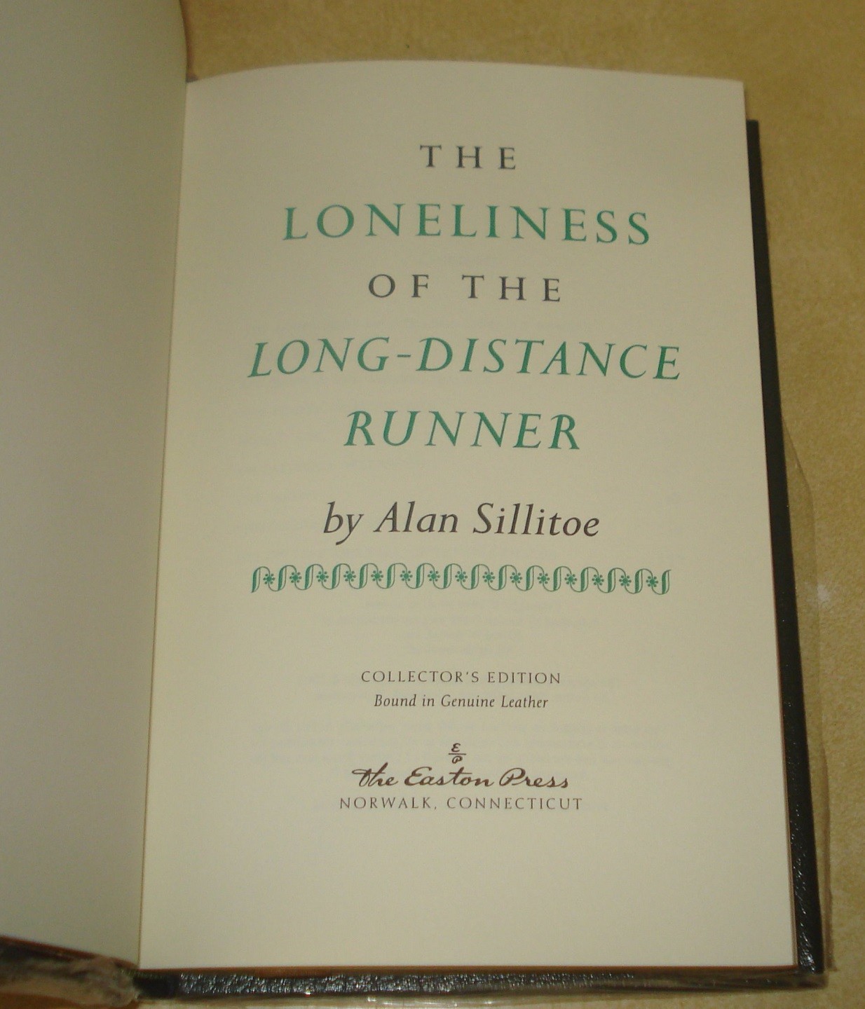 Signed Alan Sillitoe Easton Press Loneliness of Long Distance Runner Leather New