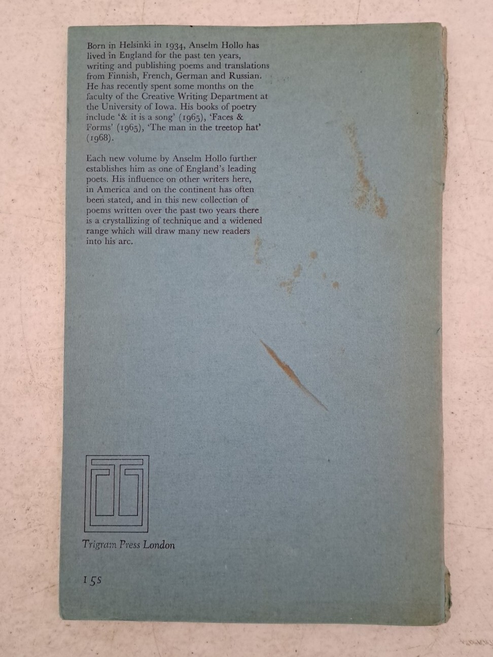 RARE Vintage Poetry 1968 First Ed – The Coherences-Alselm Hollo