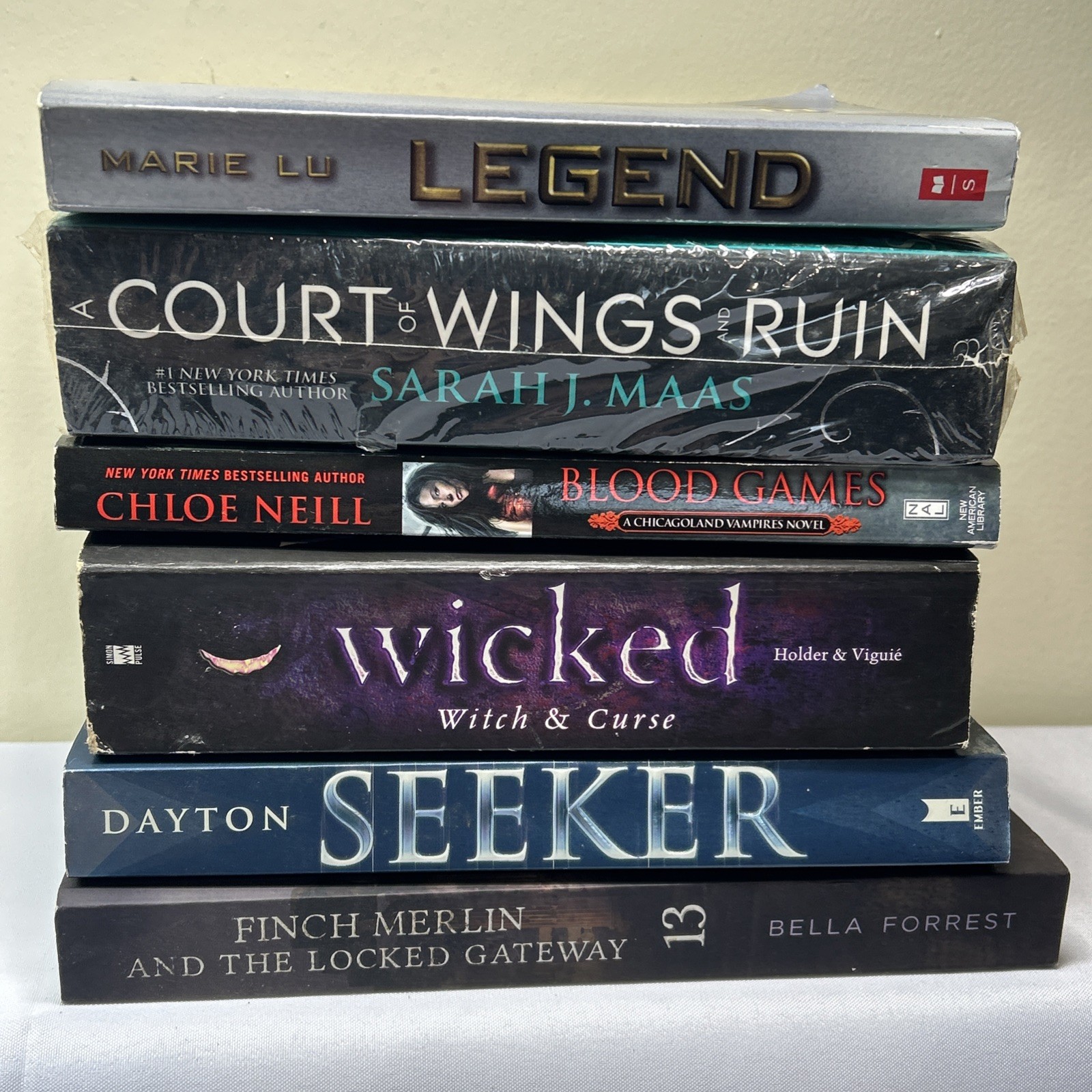 Vintage Modern Lot Of 6 Fantasy Horror Paperback Books Mixed Authors Bulk