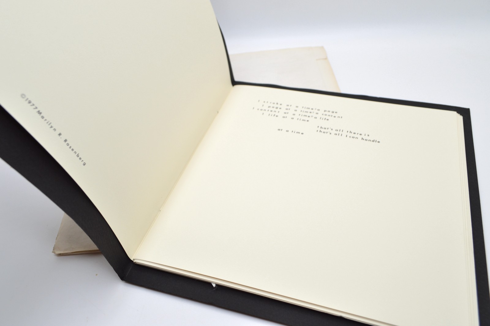 Marilyn R. Rosenberg, Unit of Measure, 1977, Visual & Concrete Poetry, Ltd Ed.