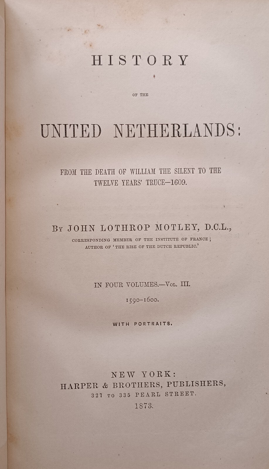 Motley’s History of the United Netherlands 1873, Marbling, Map