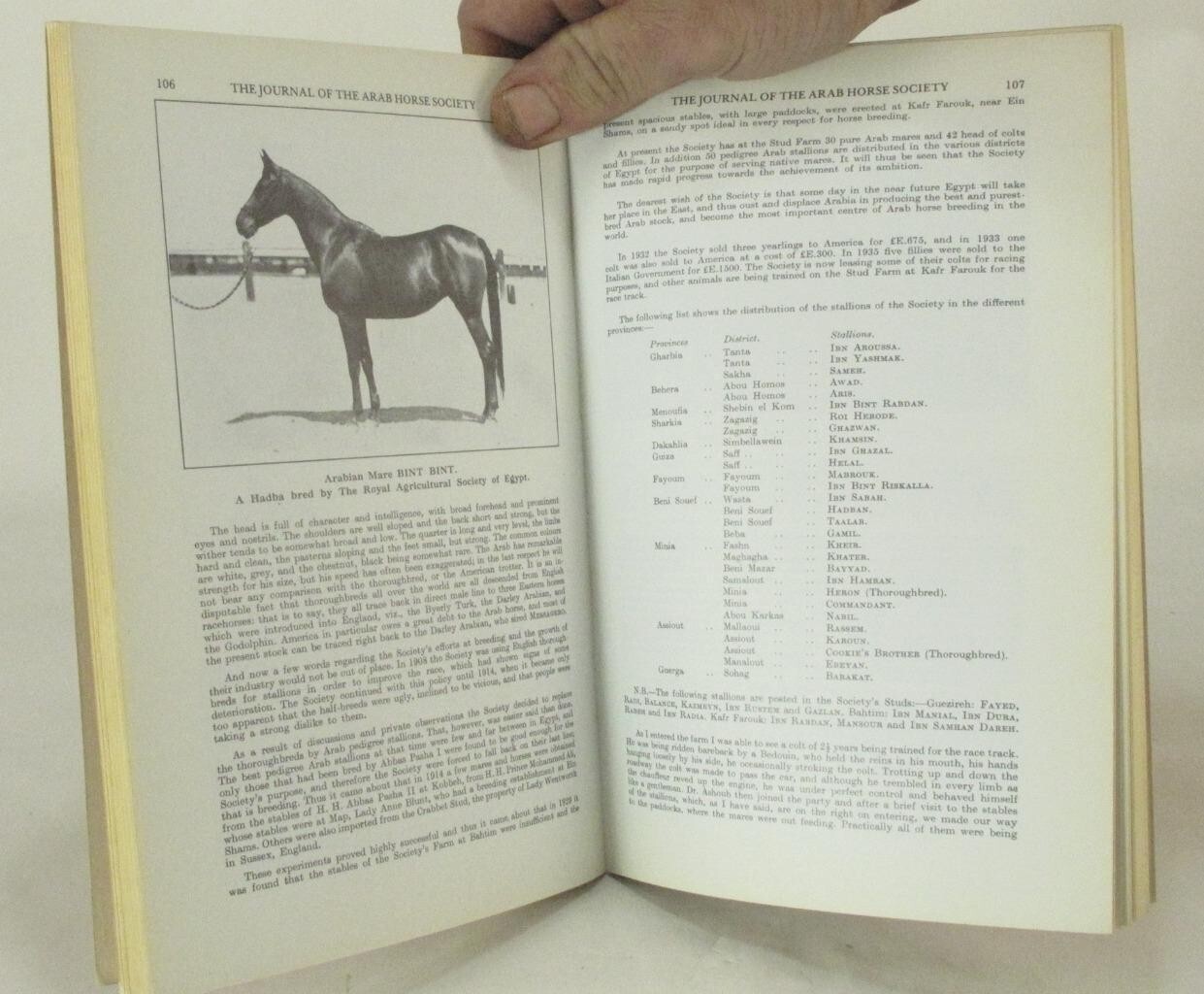 THE JOURNAL OF THE ARAB HORSE SOCIETY 1935 – 1938