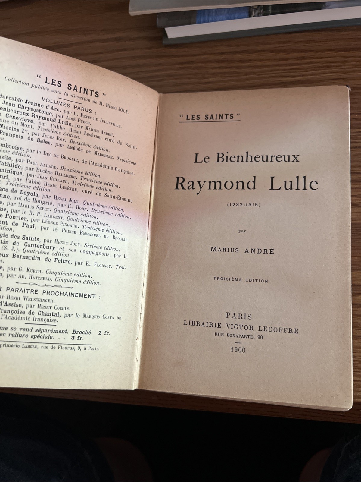 Le Bienheureux Raymond Lulle (1232-1315) “Les Saints” Marius Andre 1900 Acceptab
