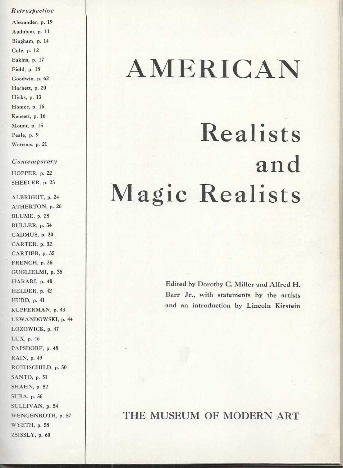American Realists & Magic Realism vintage 1943 Ltd Ed NYC Moma Art Show illus HC