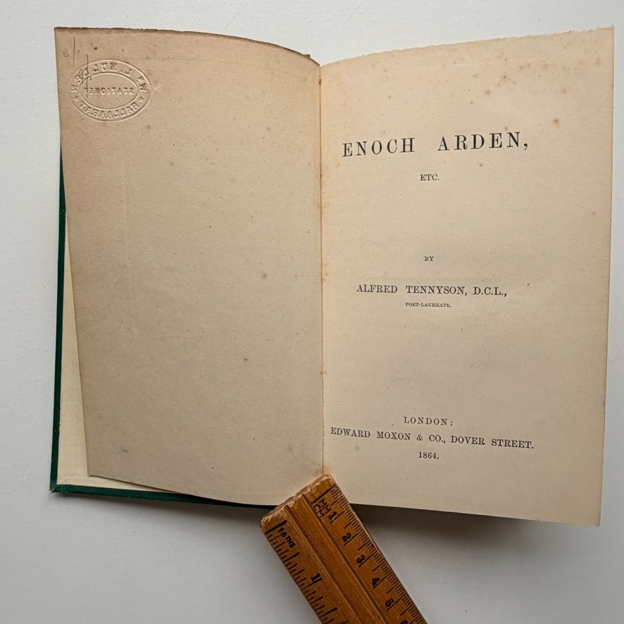 1864 Alfred Tennyson Enoch Arden First Edition Moxon Green Cloth