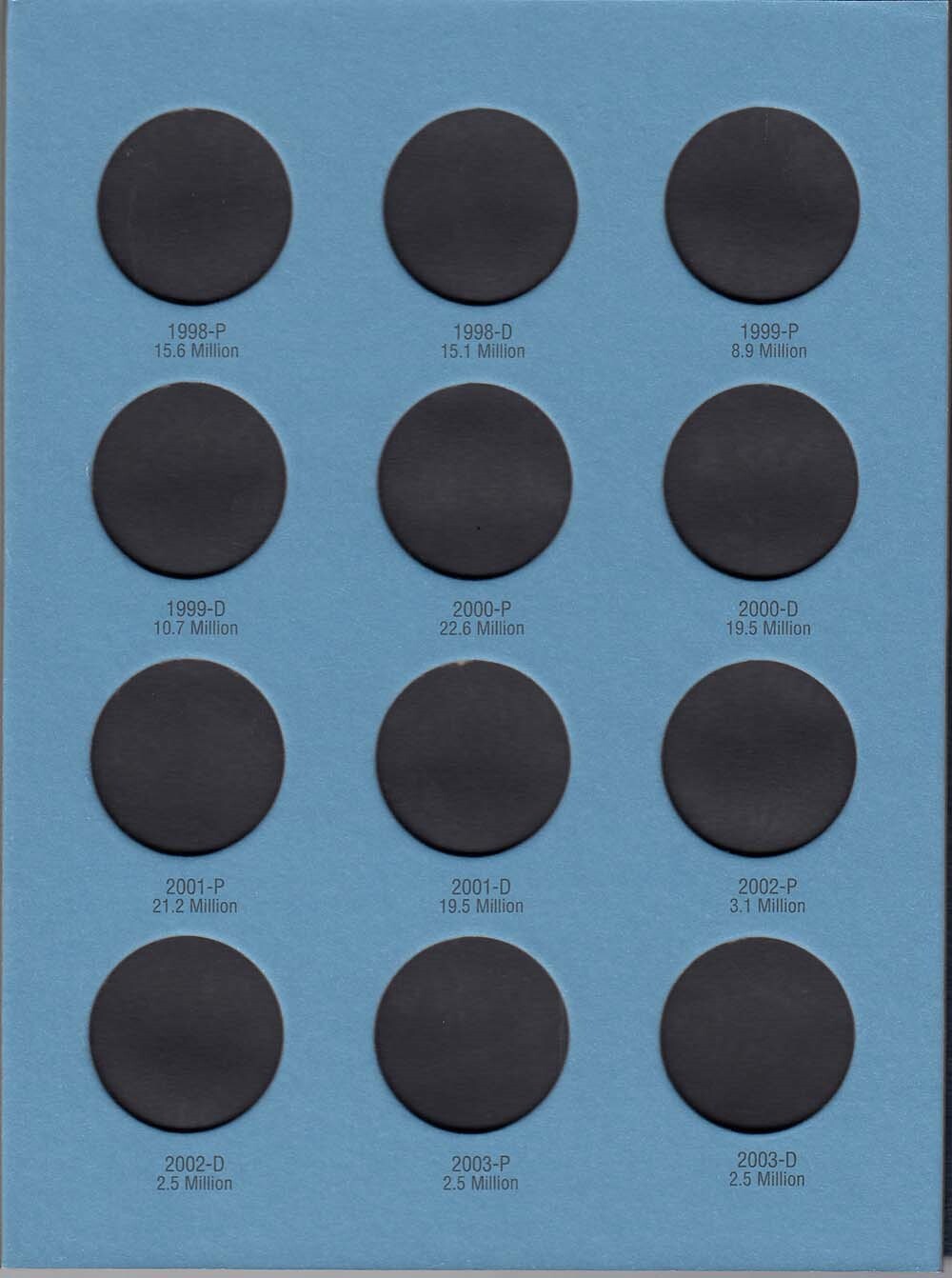 Whitman Blue Coin Folder For Kennedy Half Dollar Album No 2 1986 2003 Model 9698