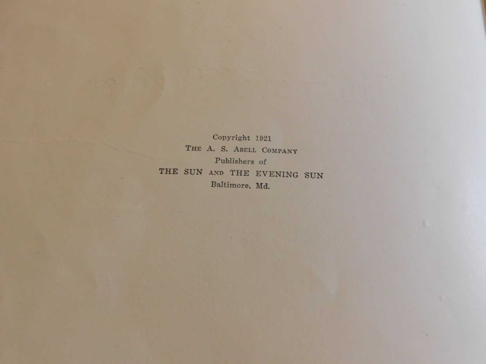 WWI UNKNOWN SOLDIER Memorial Baltimore SunPapers Dedication Speeches Book