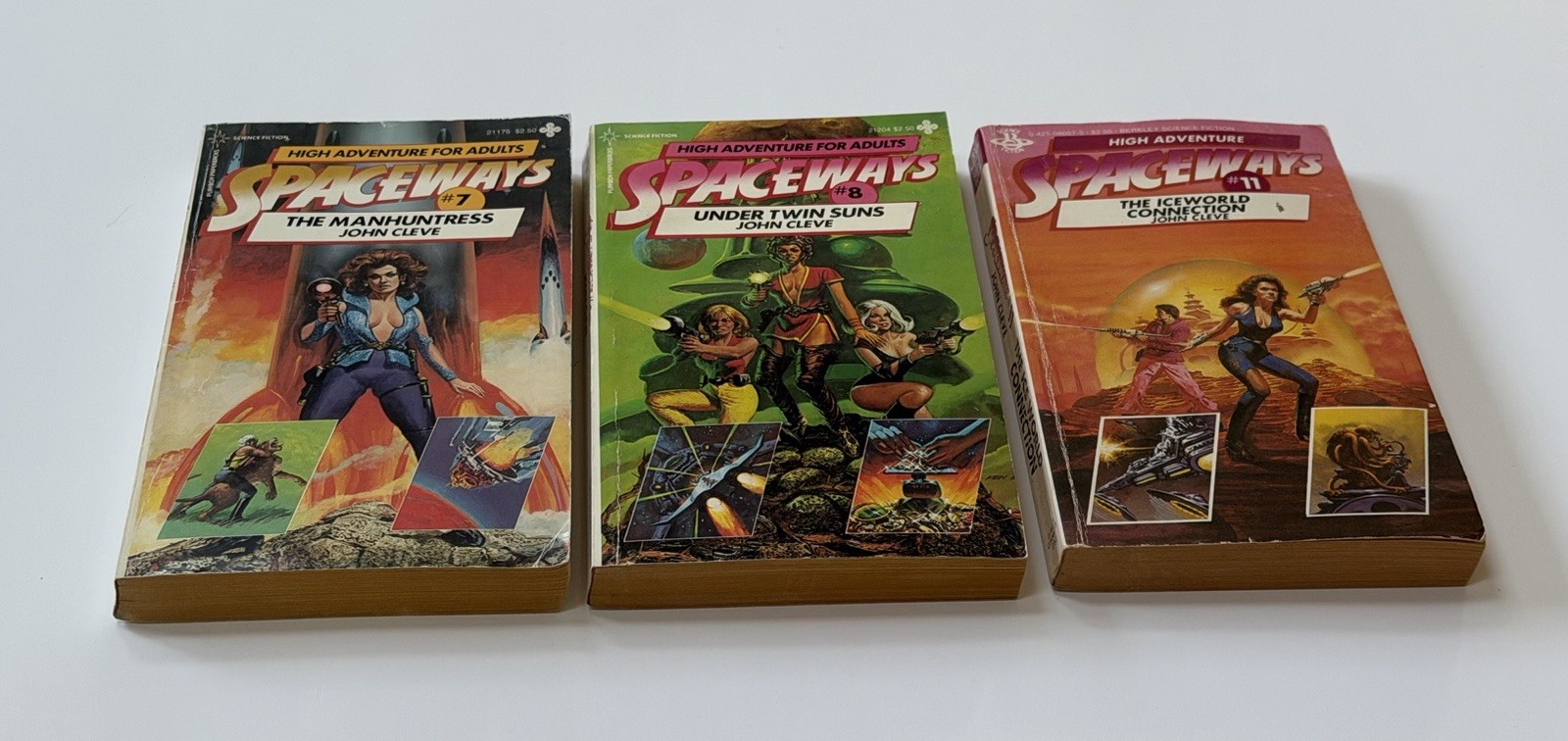 Spaceways by John Cleve VINTAGE PAPERBACK BOOKS LOT Erotic Sci-fi Playboy Adult