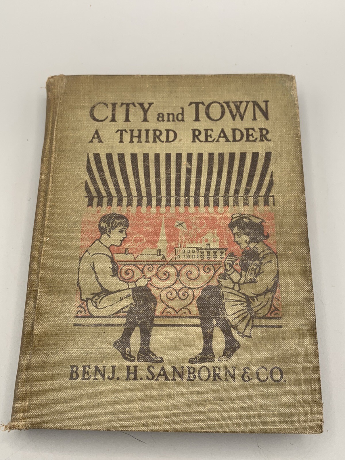City and Town A Third Reader By Pauline Frost Rafter HC Antique 1912