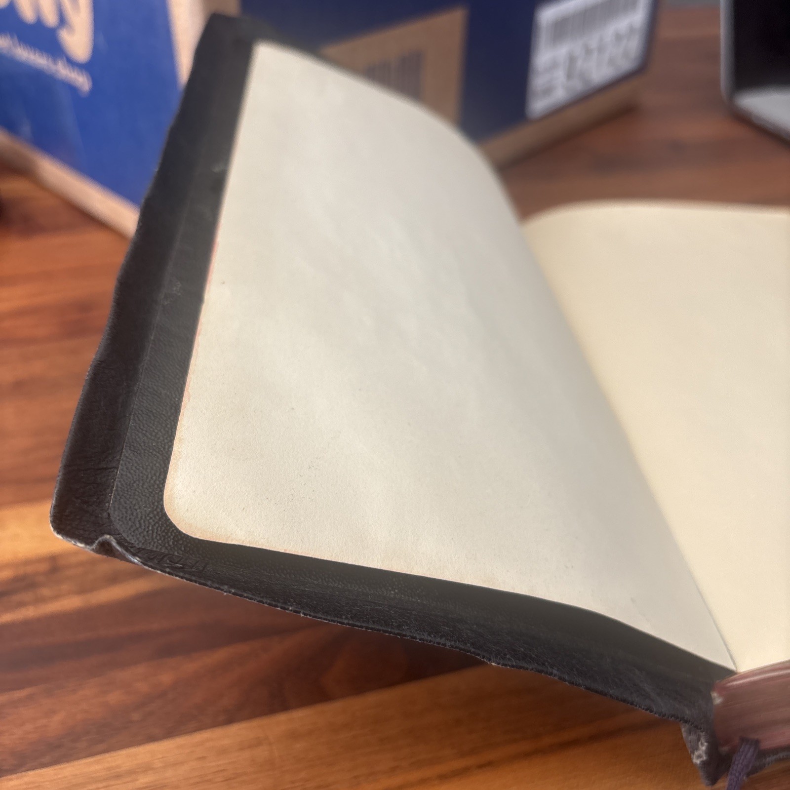 Vintage Holy Bible Red Letter Ed. Leather KJV Collins Clear-Type Press 1949 VG