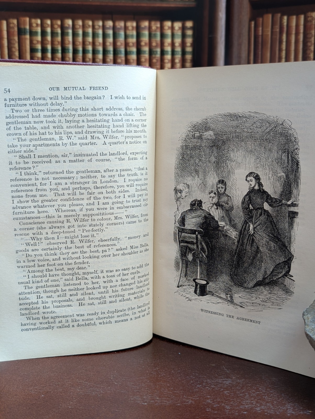 Our Mutual Friend by Charles Dickens leather binding Victorian Era gift antique
