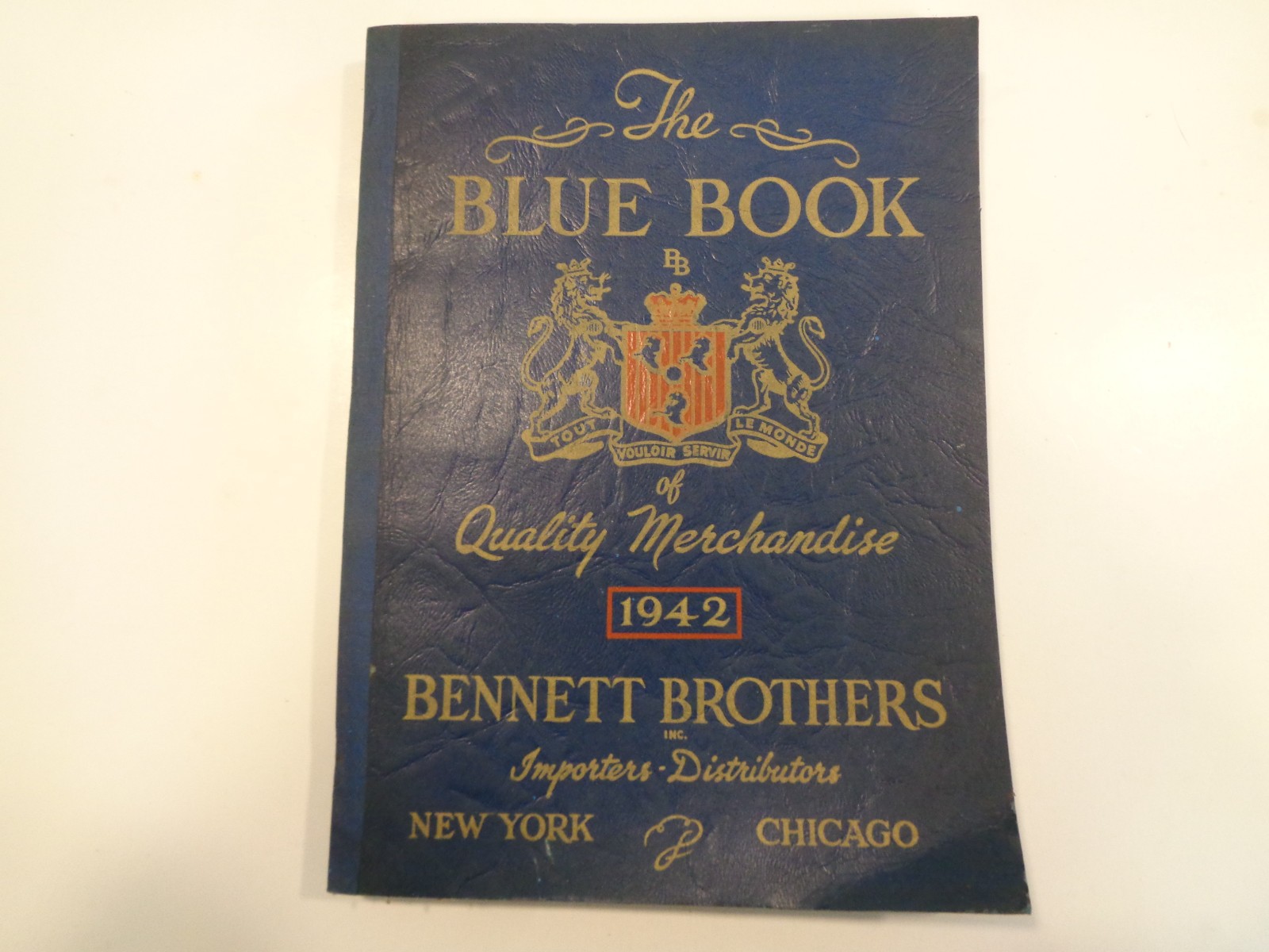 Vintage 1942 Bennett Brothers Blue Book of Quality Merchandise Catalog Jewelry