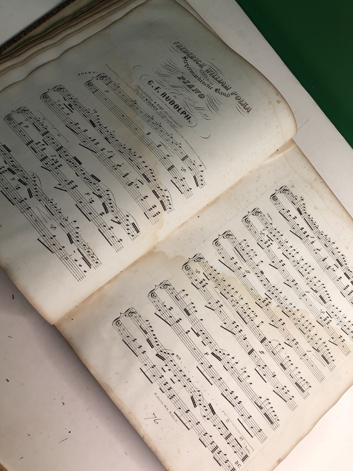RARE Antique Bound Book of Various Sheet Music Circa Mid 1800’s Custom