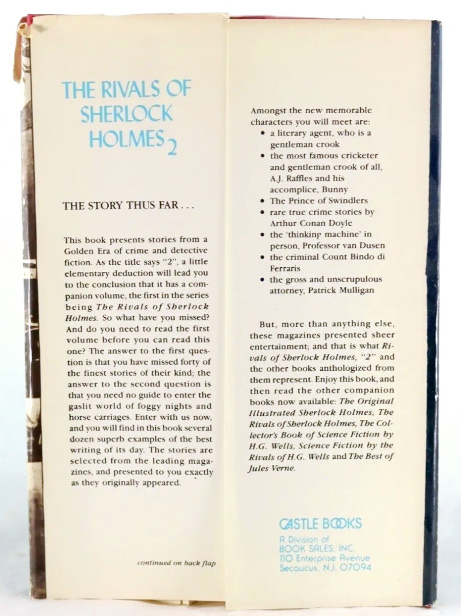 Rivals of Sherlock Holmes 2 By Alan Russell, 46 Stories/Crime 484 pgs, HCDJ 1979