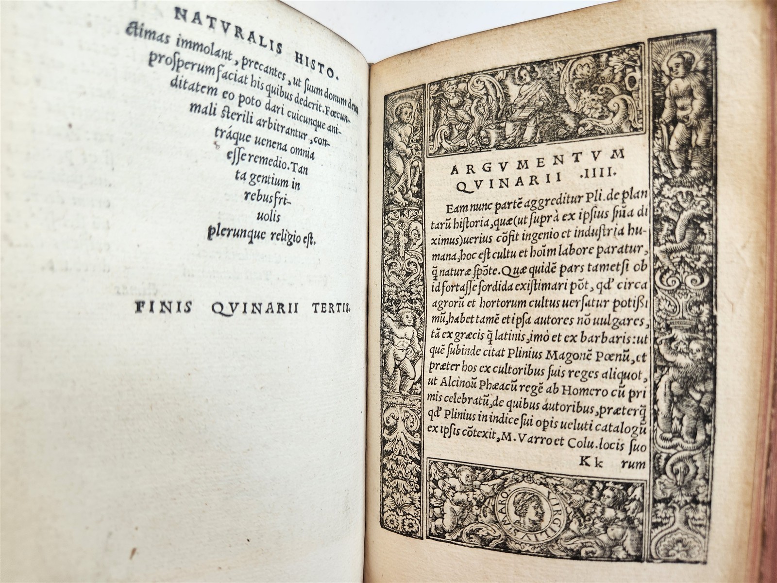 1565 PLINIUS encyclopaedia of natural history 5 VELLUM BOUND VOLUMES 16c ANTIQUE