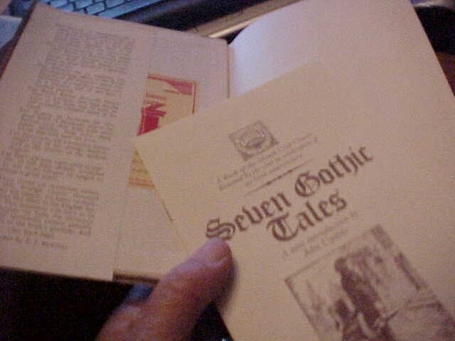 SEVEN GOTHIC TALES by Isak Dinesen UPDIKE Intro (1980s BOMC