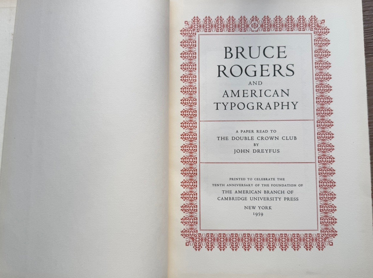 Bruce Rogers & American Typography, Limited edition