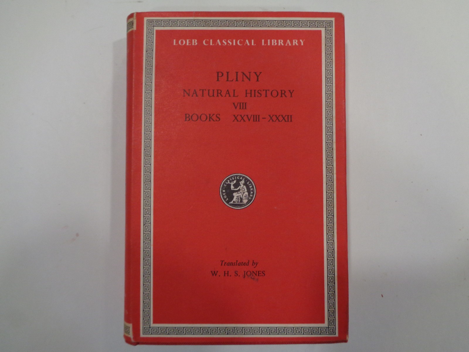 Pliny – Natural History VIII Book XXVIII-XXXII 1975 Loeb Classical Library Latin