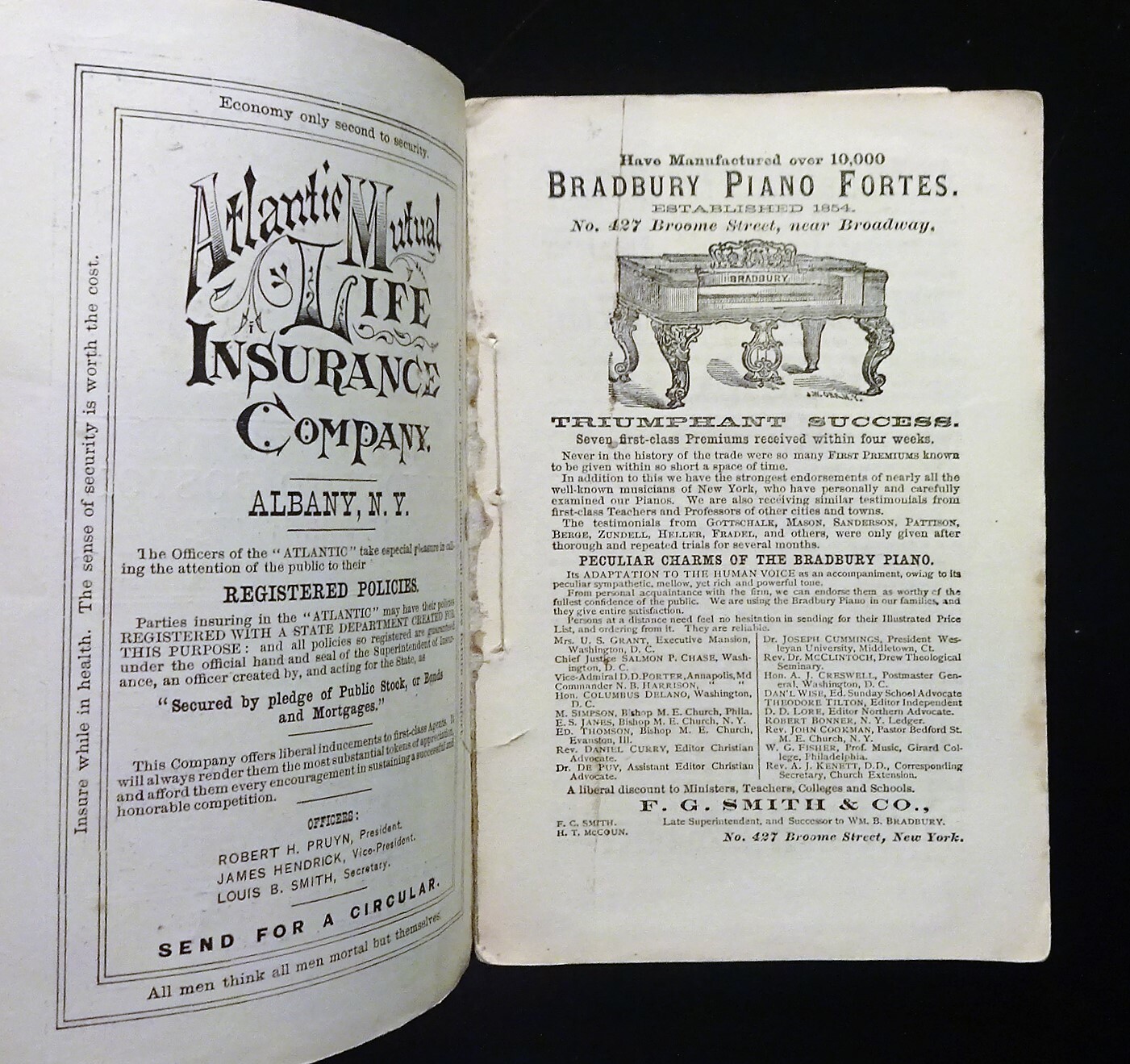 1868 Taintors Route and City Guide – New York to Boston and White Mountains, MAP