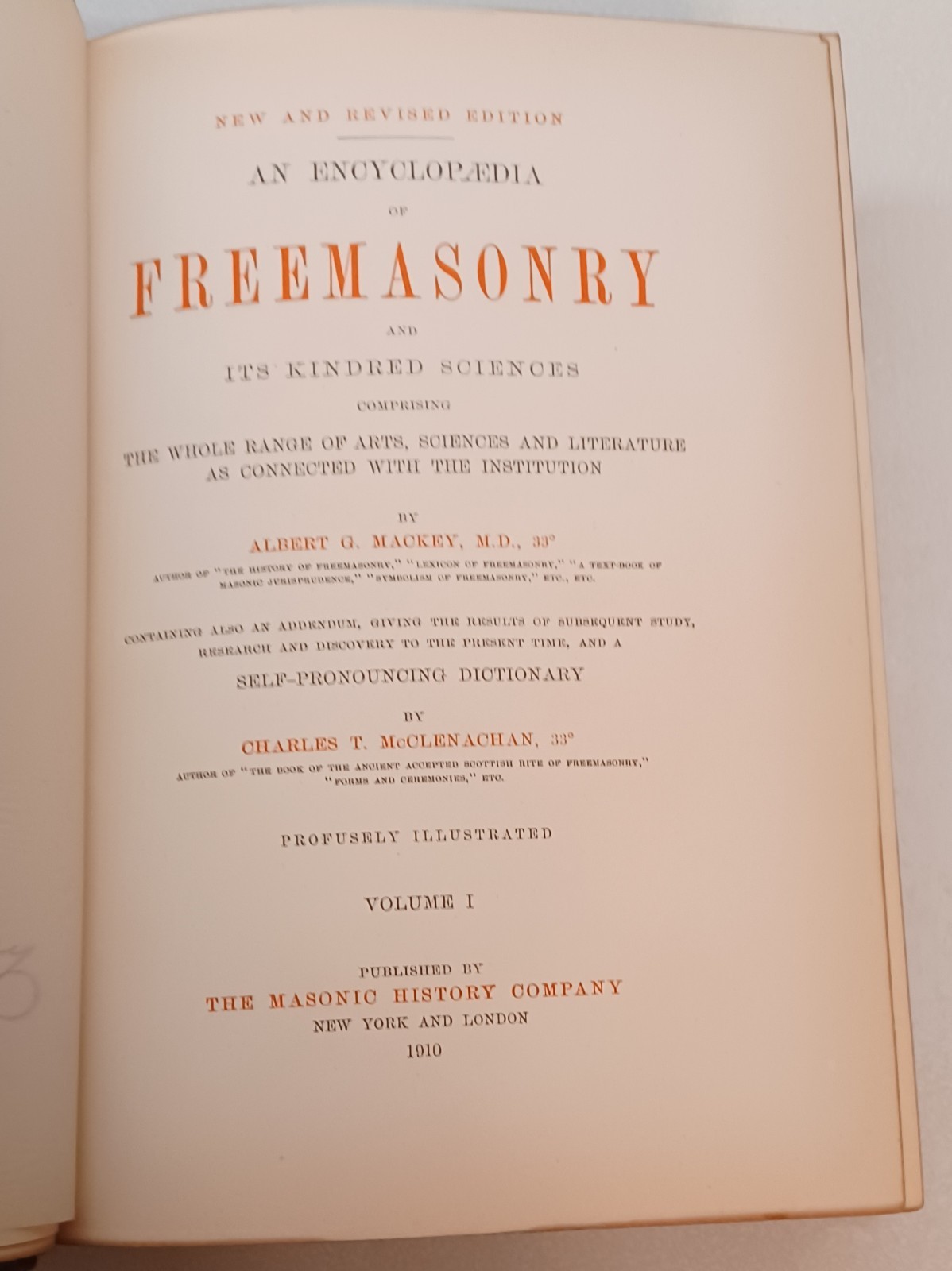 Complete Illustrated 2 Volume 1910 Encyclopedia of FREEMASONRY, Albert G Mackey