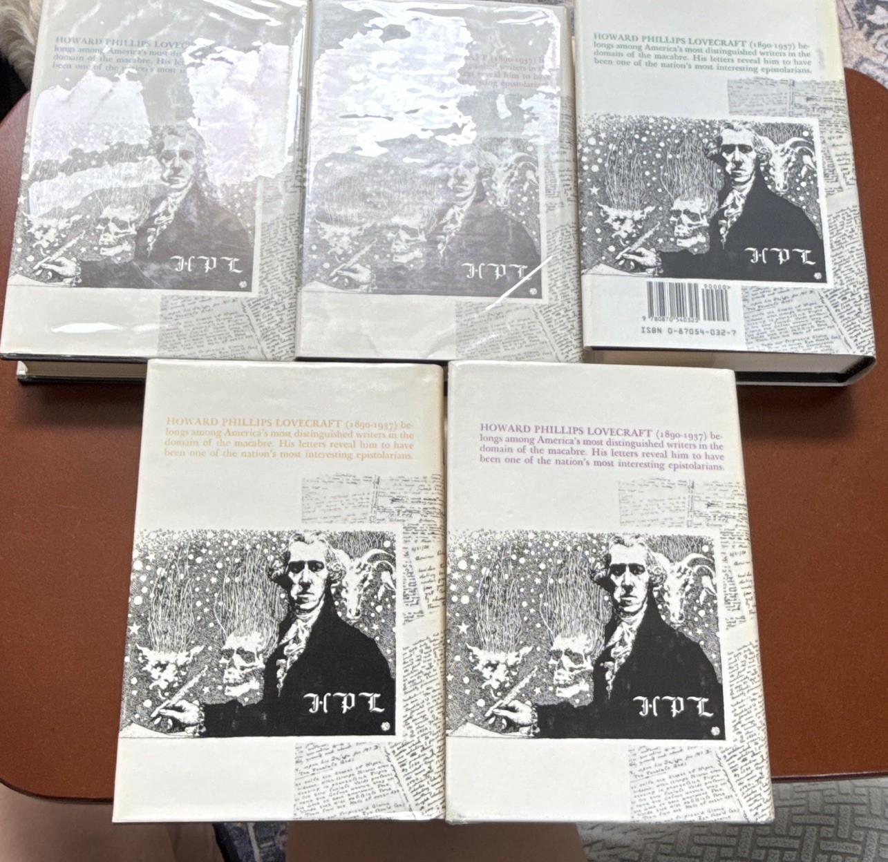 H. P. Lovecraft Selected Letters Hardcover 1st edition 1,2,4&5, 3 2nd edition