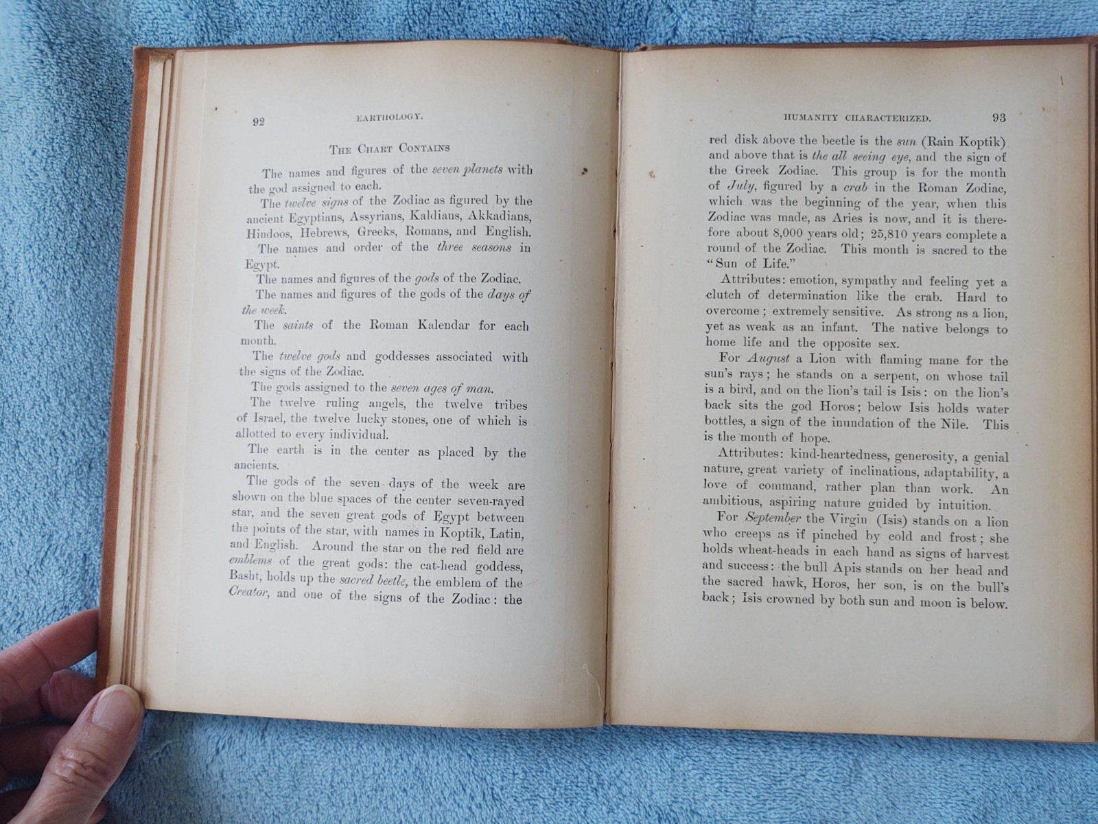 Earthology Humanity Characterized Raphael 1901 Antique Astrology Hardcover Book