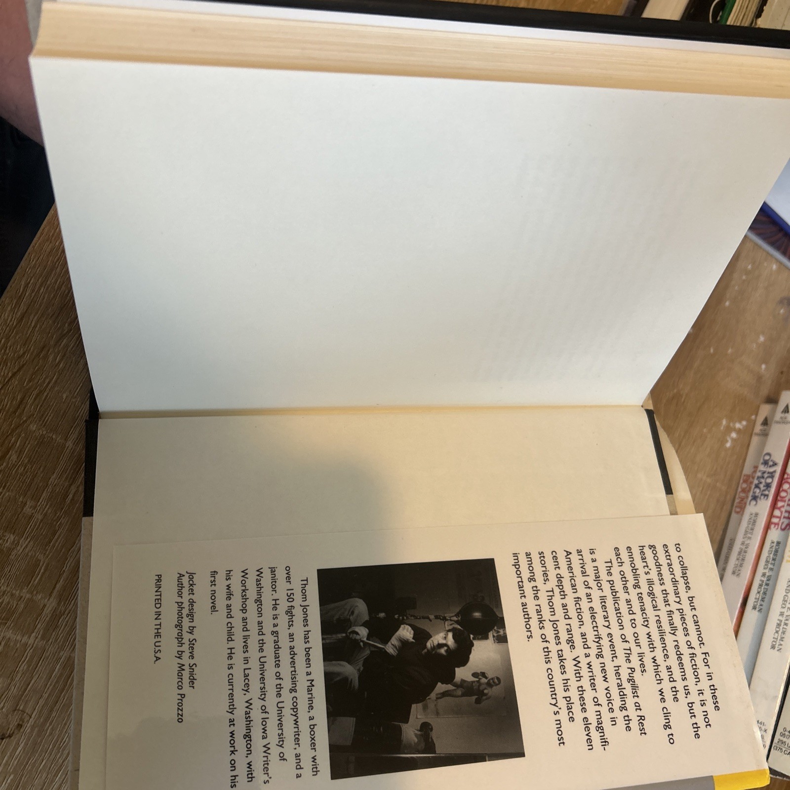 The Pugilist at Rest, Thom Jones, HC, DJ, SIGNED, 1st edition