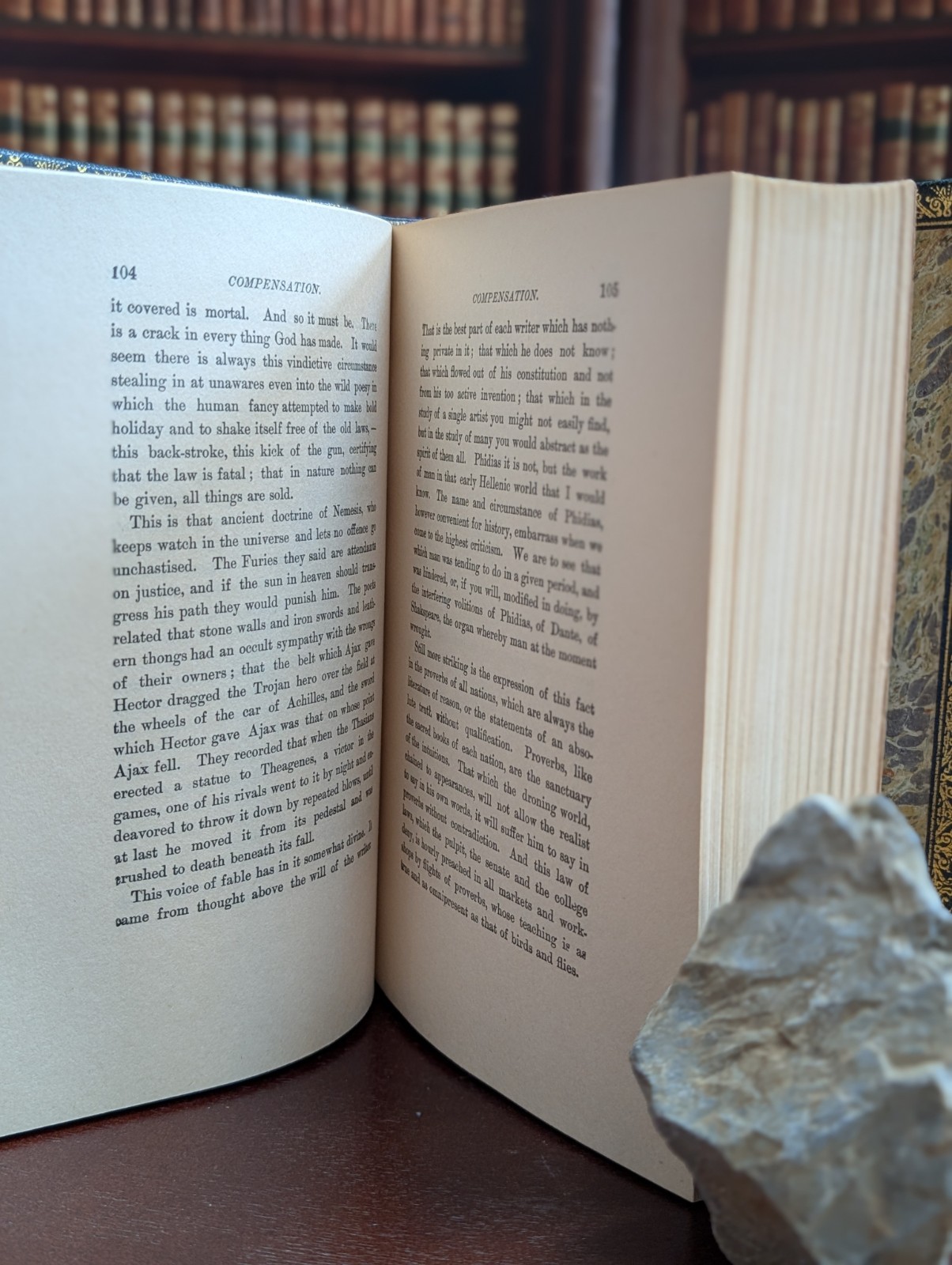Essays by Ralph Waldo Emerson Both Series beautiful full leather binding