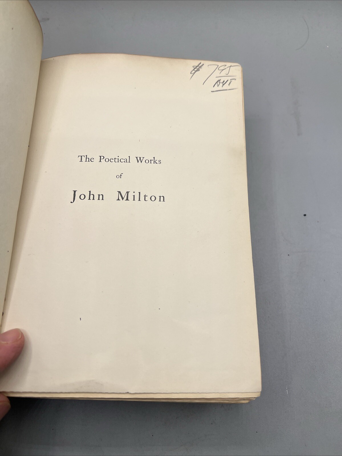 The Poetical Works of John Milton – 1896 Frederick Warne and Co Albion Edition