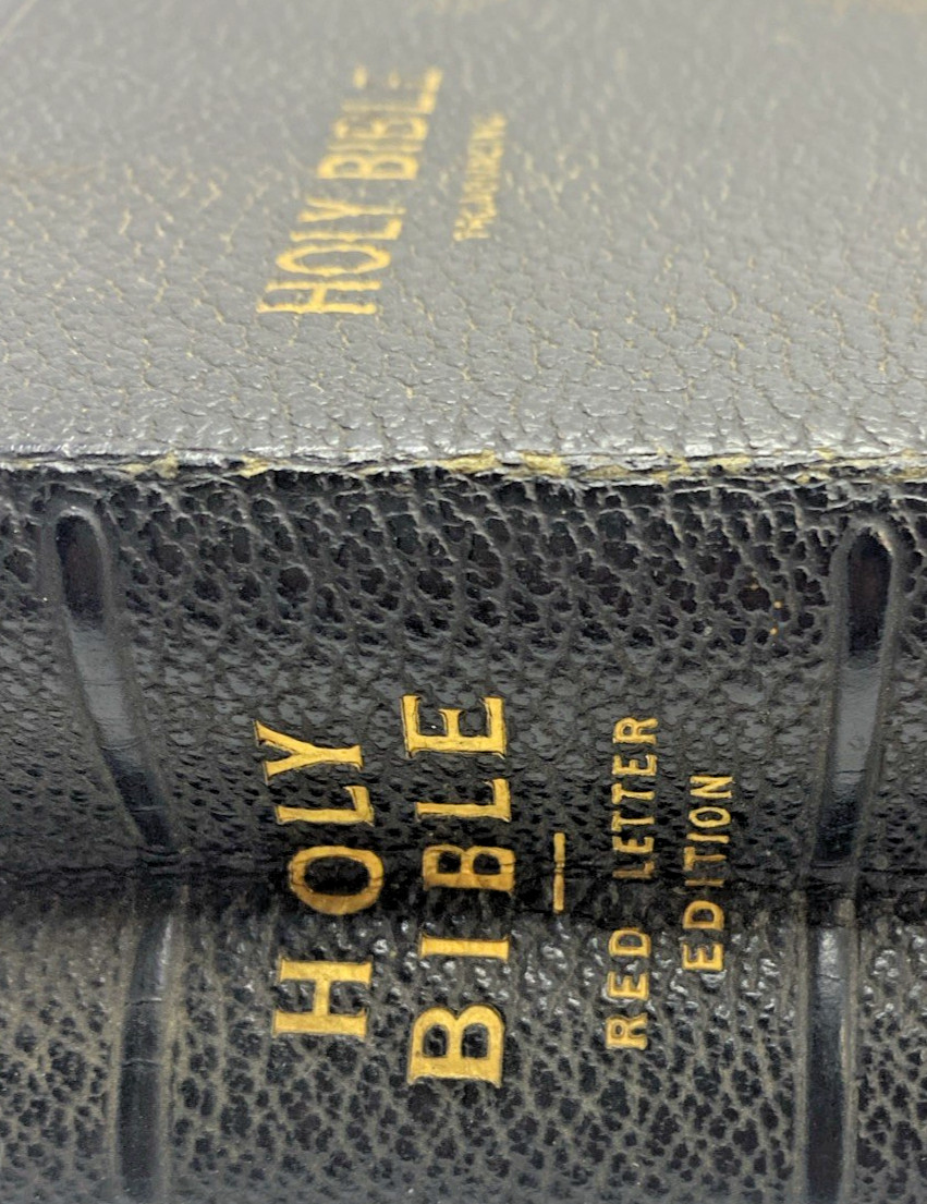 Vintage Holy Bible Red Letter Edition KJV World Publishing Co Leather Bound 1913