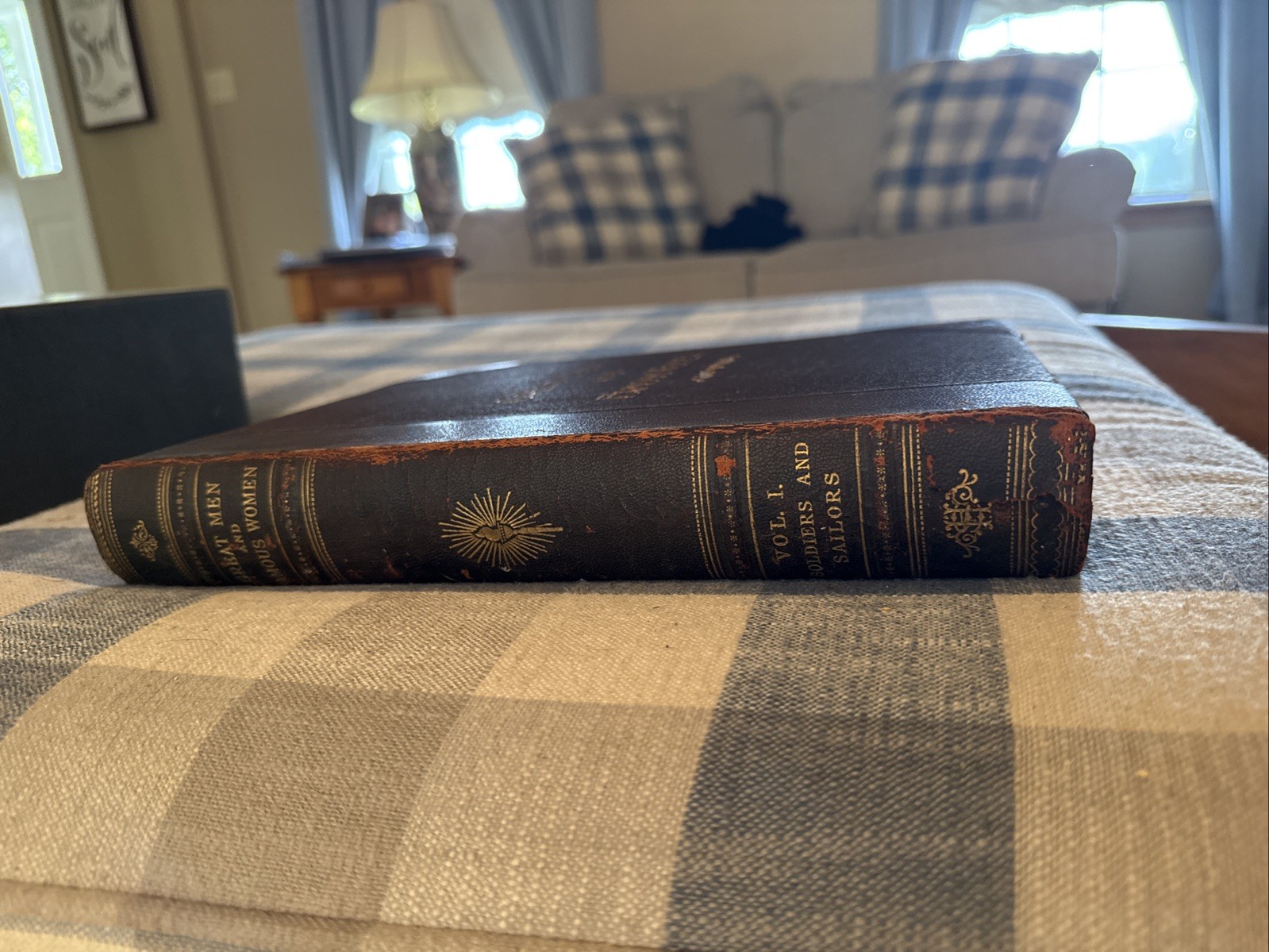 1894 Great Men and Famous Women Volume 1 ~ SOLDIERS AND SAILORS Leather First Ed