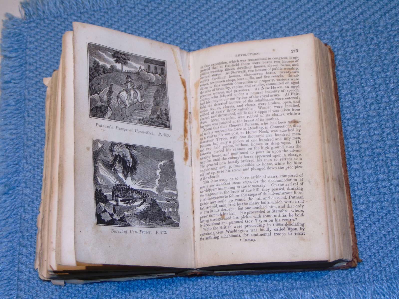 CIRCA 1830 LEATHER-ON-BOARD BOOK: “HISTORY OF THE UNITED STATES”
