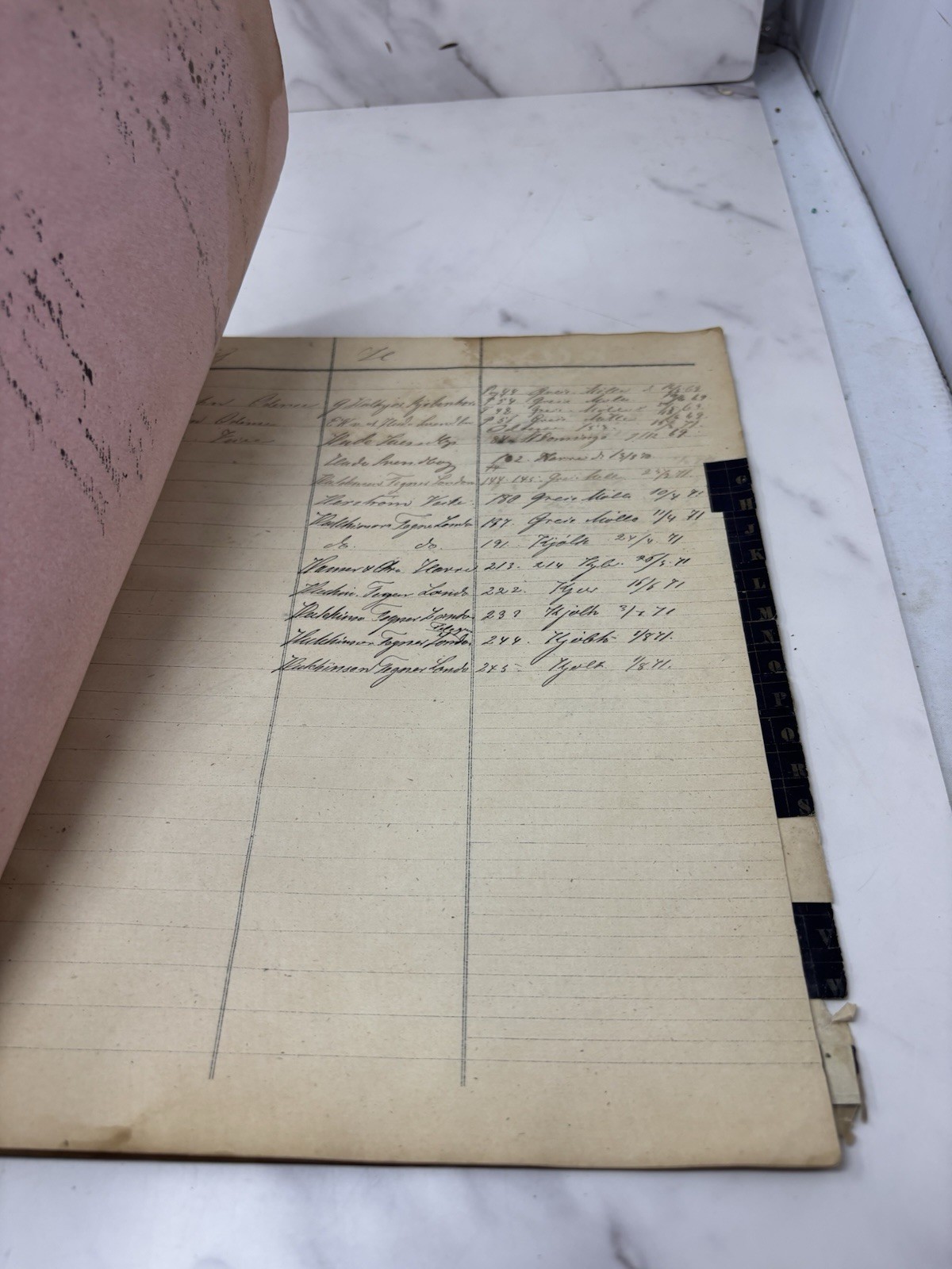 Antique Captain’s Log 1867-1870 Hand Possibly Scandinavian? Enevoldsen