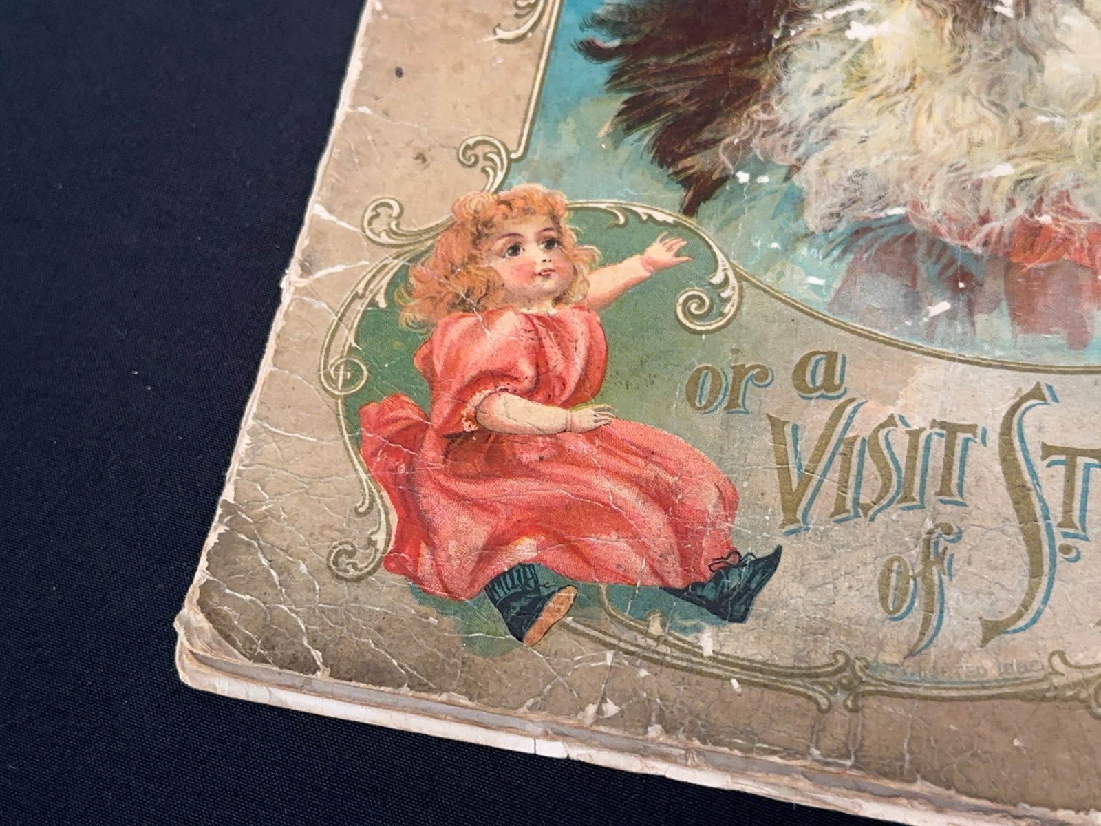 Original Antique 1896 Santa ‘The Night Before Christmas’ McLoughlin Bros Scarce!