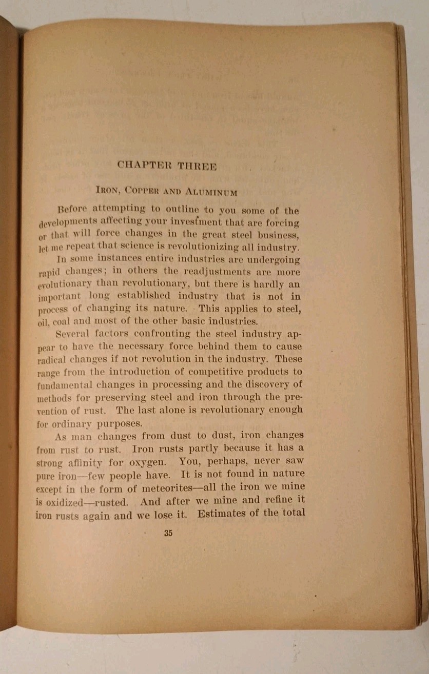 1925 ~ WHAT PRICE PROGRESS? Stake of the Investor in Science – By Hugh Farrell
